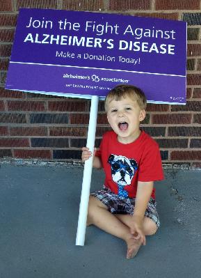 Steven Shattuck son with fight Alzheimer's sign
