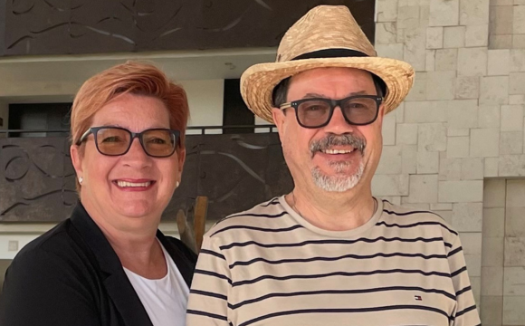 kathleen with her husband