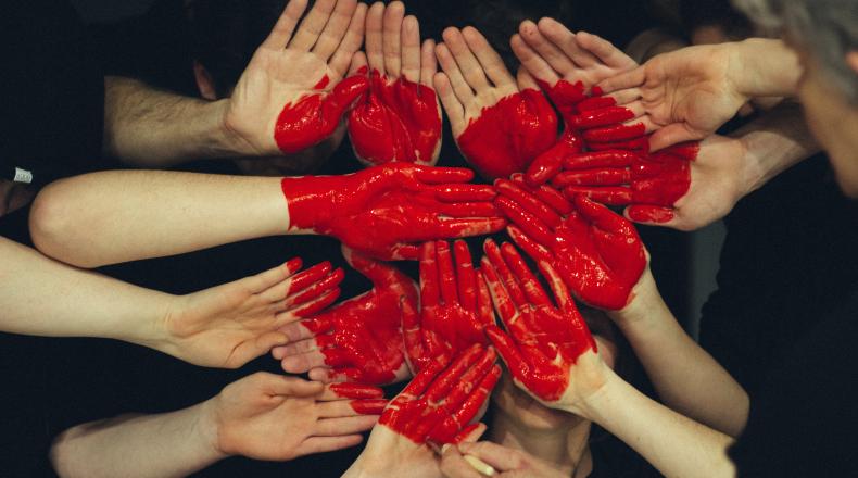 heart made of hands