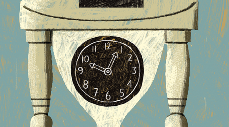 illustration of a timer with a clock
