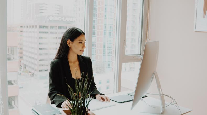 woman working