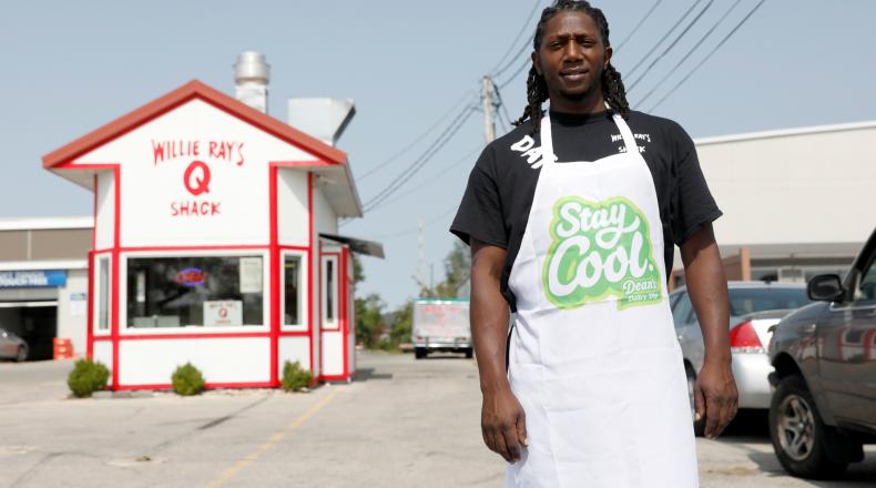 Willie Ray Fairley in Front of the Q Shack