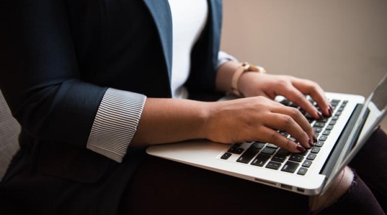 Woman Typing