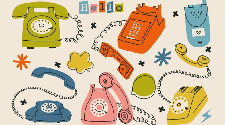 Telephone, Retro Style, Old-fashioned, Rotary Phone, Telephone Line