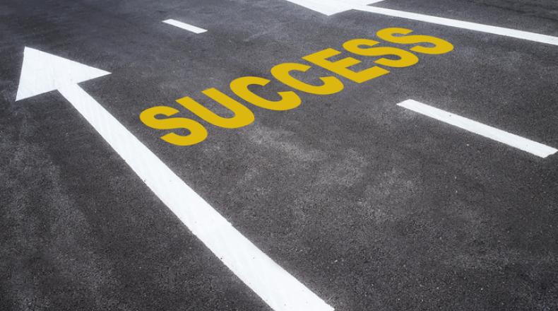 Road to success stock photo