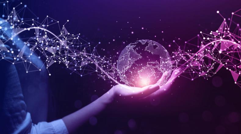 Metaverse Technology.Next generation technology. Global networking connection, science, innovation and communication technology.