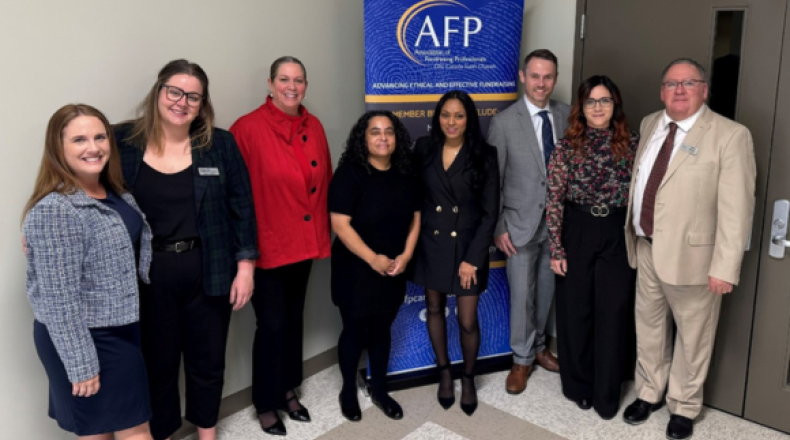 2024-2025 Canada South Board of Directors (L to R) Melissa Hunter, Erin Genge, Nora Romero, Anjana Jacob, Afshin Ali, Jason Smith, Sandra Presland and Mike Genge - missing Rukshini Ponniah-Goulin