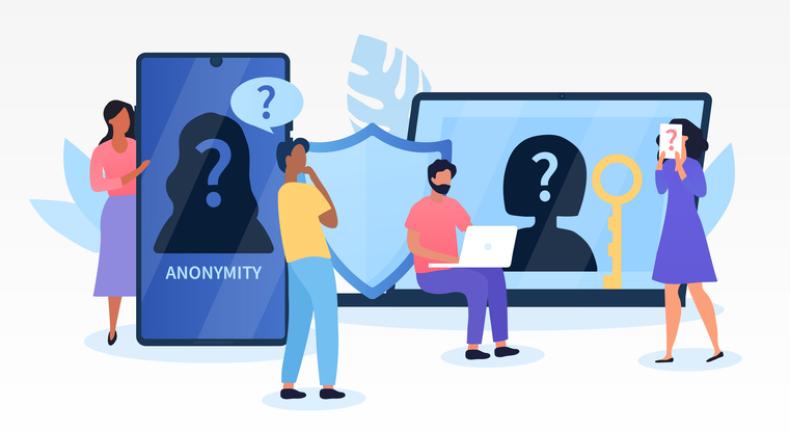 Anonimity abstract concept stock illustration