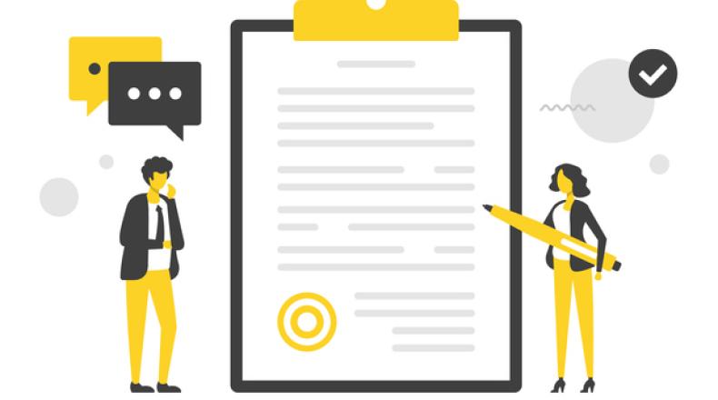 Man and woman with pen ready to sign a document