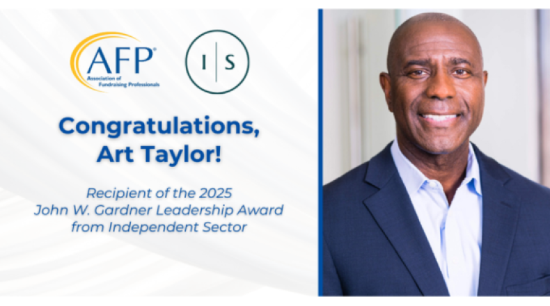 Art Taylor Receives John W Gardner Award from Independent Sector