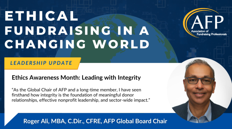 Roger Ali, Ethics Awareness Month Chair's Message