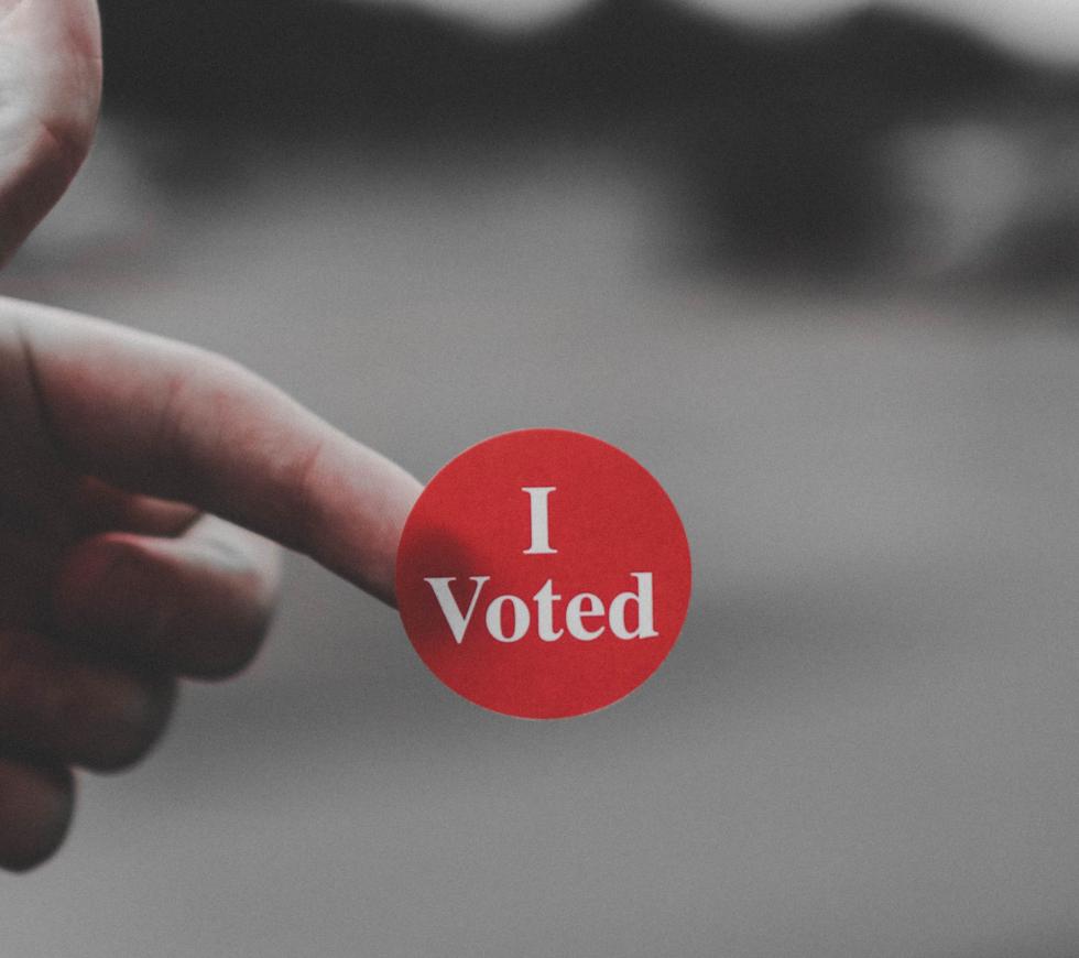 I voted button