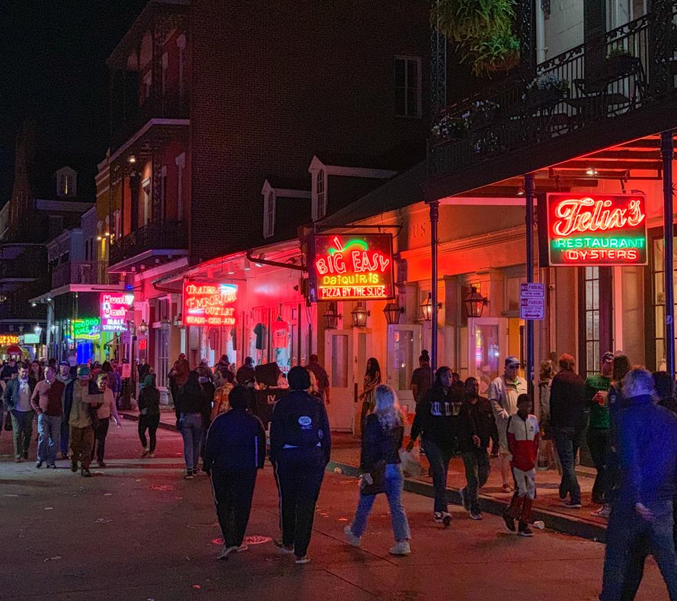 a busy street in New Orleans