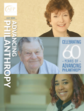 advancing philanthropy july 2020 magazine cover