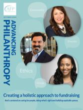 Advancing Philanthropy October 2020 cover image