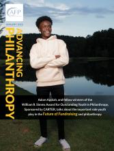Advancing Philanthropy January 2022 magazine cover