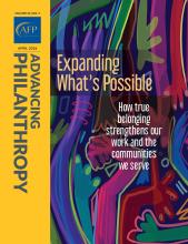 Advancing Philanthropy April 2026 cover