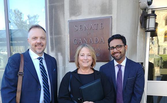 Scott Decksheimer, CFRE, chair of the AFP Canada Board, and Andrea McManus, CFRE, past chair of AFP International, appeared before the Senate Special Committee on the Charitable Sector on Monday, Sept. 17, to discuss ways to increase giving and public awareness about philanthropy.