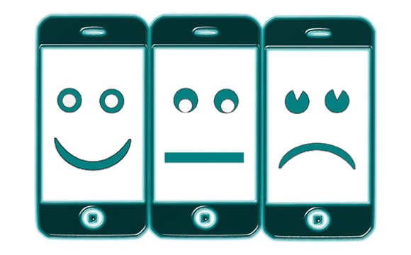 phones with different expressions