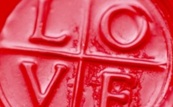 Image of red Love button.