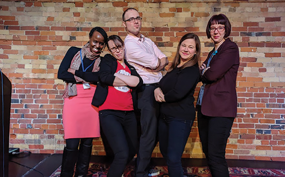 Speaker Discovery Series Committee members: Muthoni Kariuki, Laura Champion, Scott Jeffries, Jessica Wroblewski, and Samantha Barr.