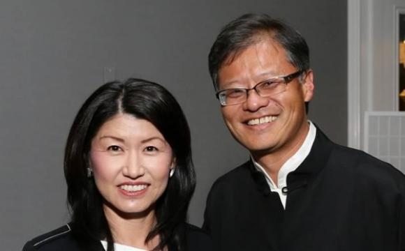 Jerry Yang and his wife Akiko Yamazaki