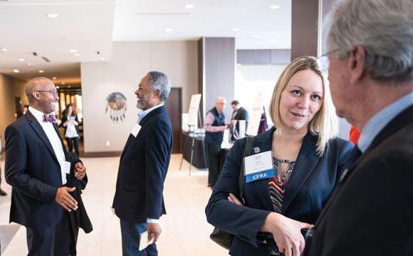 AFP MN, Minnesota Chapter members networking during a 2019 chapter event. 