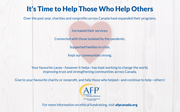 ad promoting giving to charities