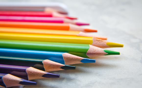 multiple colored pencils