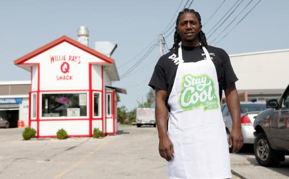 Willie Ray Fairley in Front of the Q Shack