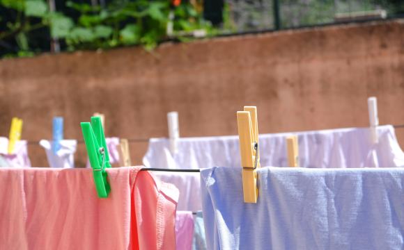 laundry hanging on line