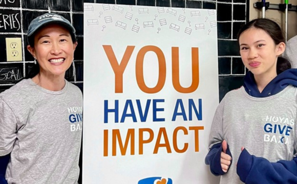You have an impact sign with Jennifer and her daughter