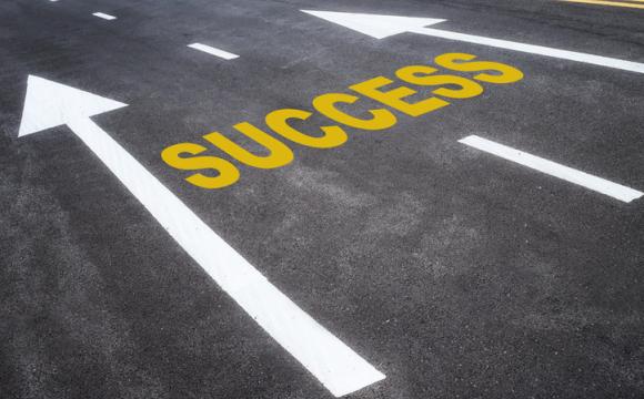 Road to success stock photo