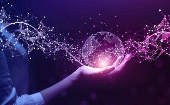 Metaverse Technology.Next generation technology. Global networking connection, science, innovation and communication technology.