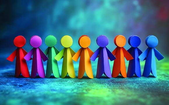 people paper cut outs in multiple colors