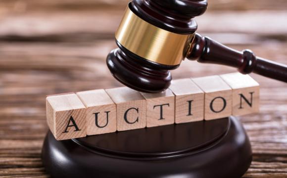 Gavel On Auction Word stock photo