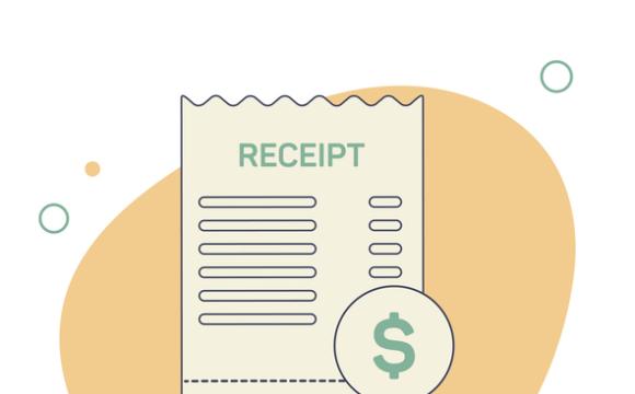 Receipt icon in a flat style