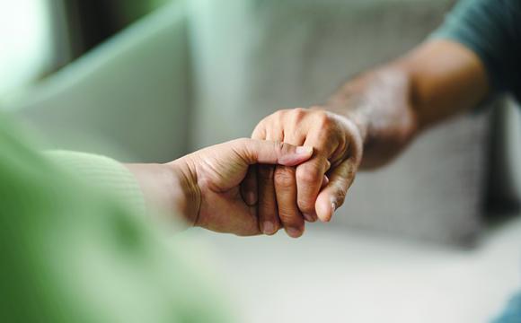two hands holding