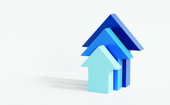 three blue arrows pointing up
