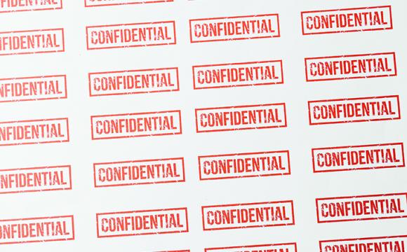 the word confidential repeated multiple times