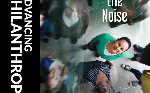 Advancing Philanthropy July 2026 cover with text and a photo of people